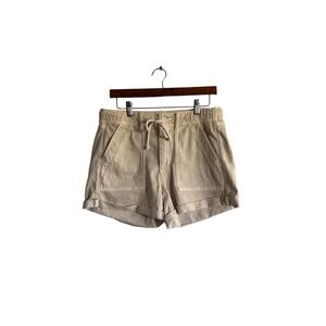 American Eagle Outfitters Tan High‎ Waist Cuffed Utility Shorts - Women's